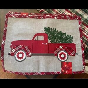 Kohl's St. Nicholas Square Plaid Little Red Truck with Tree Holiday Placemats